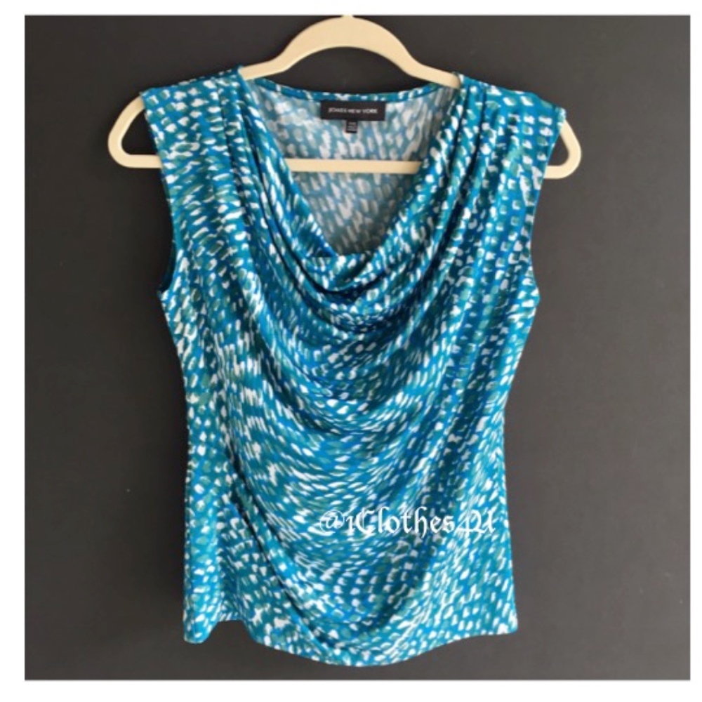 Jones NY Sleeveless Printed Top - Picture 1 of 2